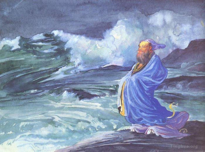 John LaFarge Andere Malerei - Ein Rishi, der einen Sturm heraufbeschwört