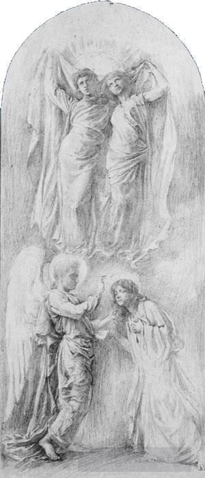 John LaFarge Andere Malerei - Engel, der die Diener Gottes versiegelt