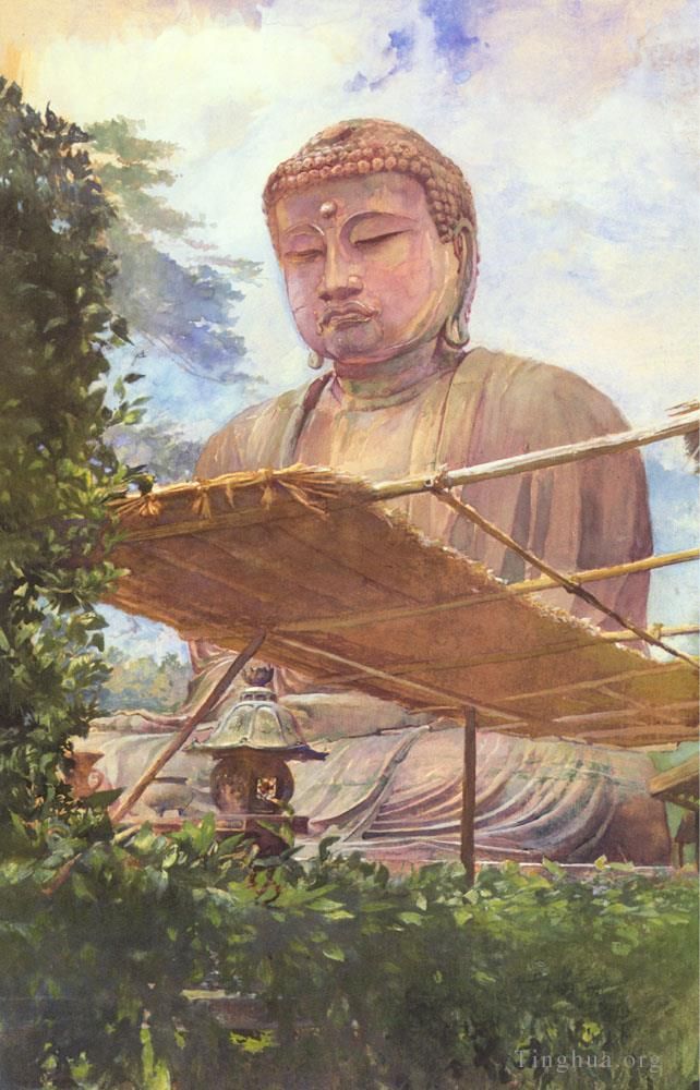 John LaFarge Andere Malerei - Die große Statue von Amida Buddha in Kamakura