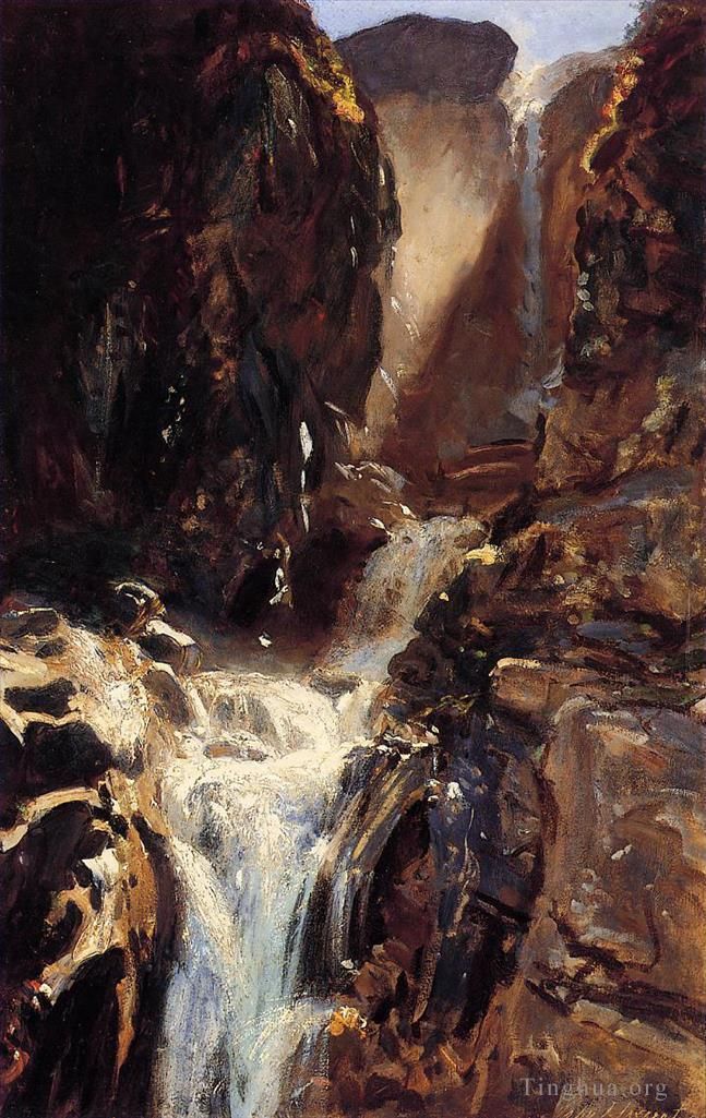John Singer Sargent Ölgemälde - Ein Wasserfall