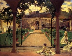 John Singer Sargent Werk - Bei Torre Galli Ladies in a Garden