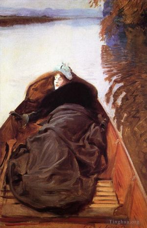 John Singer Sargent Werk - Autumn on the River, auch bekannt als Miss Violet Sargent