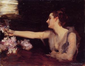 John Singer Sargent Werk - Madame Gautreau trinkt ein Toast-Porträt
