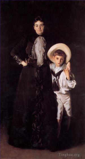 John Singer Sargent Werk - Porträt von Frau Edward L. Davis und ihrem Sohn Livingston