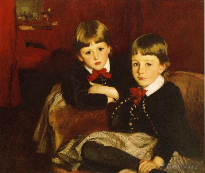 John Singer Sargent Ölgemälde - Porträt zweier Kinder, auch bekannt als The Forbes Brothers