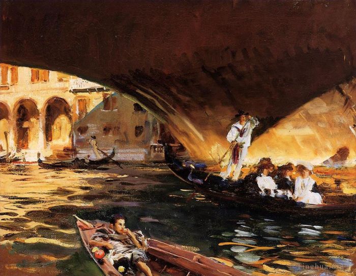 John Singer Sargent Ölgemälde - Der Rialto-Canal Grande