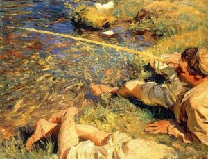 John Singer Sargent Werk - Val dAosta Man Fishing