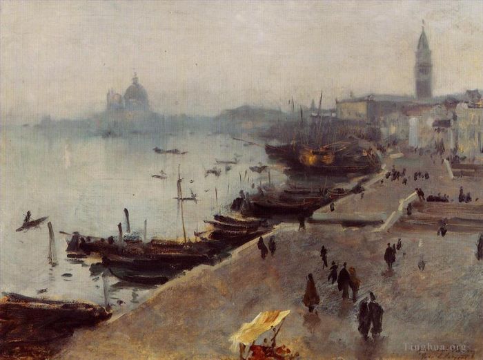 John Singer Sargent Ölgemälde - Venedig im grauen Wetter
