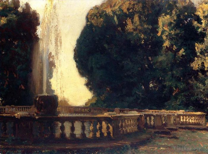John Singer Sargent Ölgemälde - Brunnen der Villa Torlonia