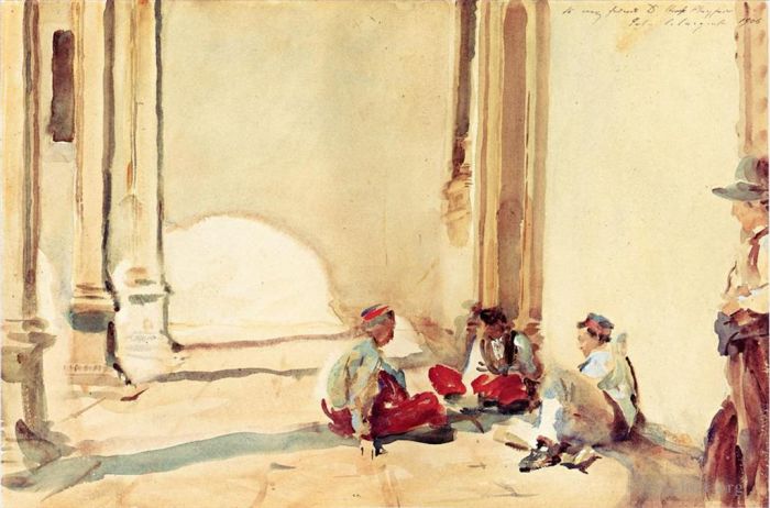John Singer Sargent Andere Malerei - Eine spanische Kaserne