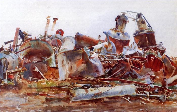 John Singer Sargent Andere Malerei - Eine zerstörte Zuckerraffinerie