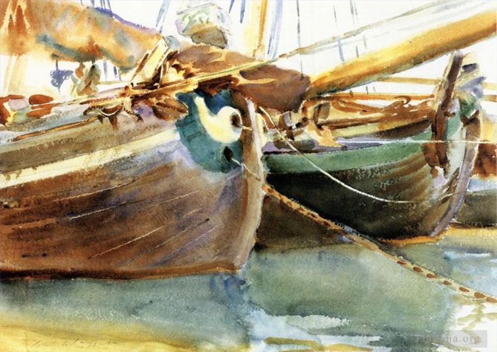 John Singer Sargent Andere Malerei - Boote Venedig