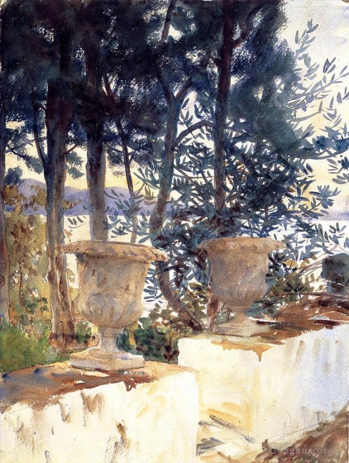 John Singer Sargent Andere Malerei - Korfu Die Terrasse