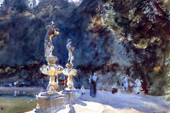 John Singer Sargent Andere Malerei - Florenz-Brunnen Boboli-Garten