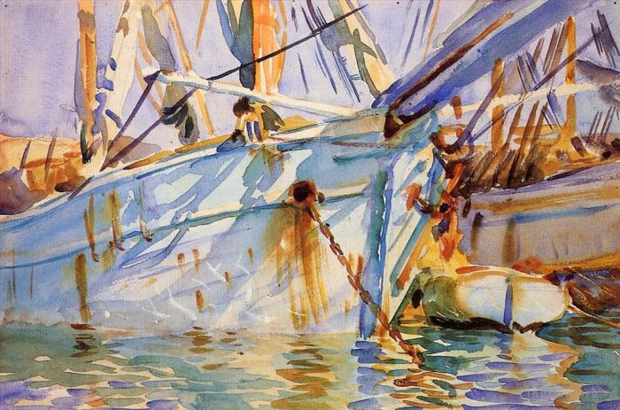John Singer Sargent Andere Malerei - In einem levantinischen Hafenboot