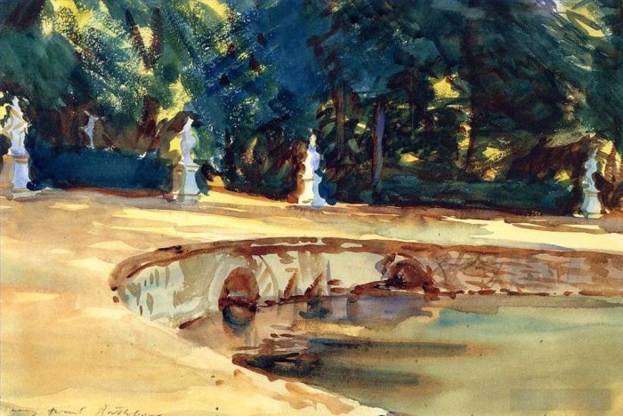 John Singer Sargent Andere Malerei - Pool im Garten von La Granja