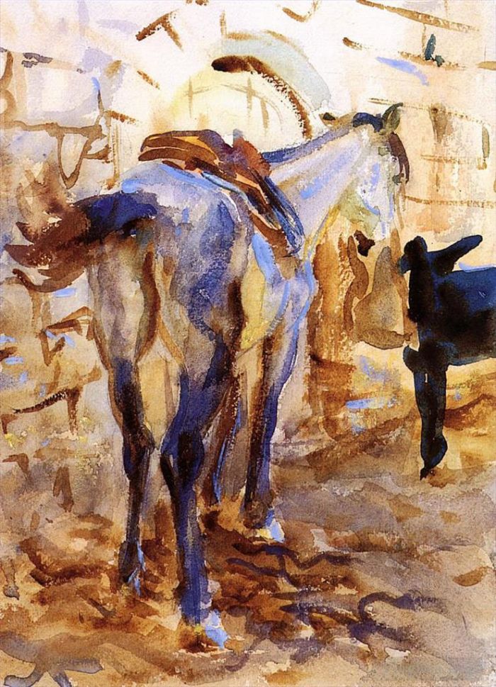 John Singer Sargent Andere Malerei - Sattelpferd Palästina