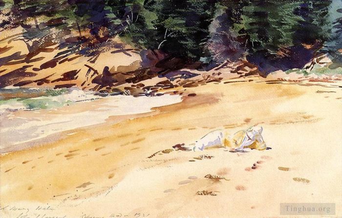 John Singer Sargent Andere Malerei - Sand Beach Schooner Head Maine