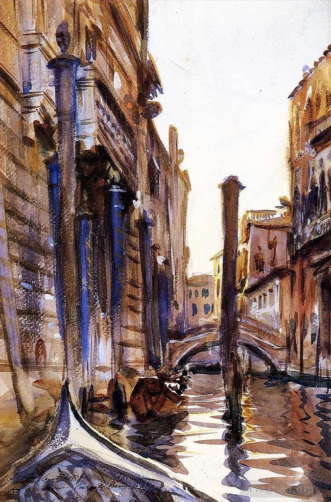John Singer Sargent Andere Malerei - Seitenkanal in Venedig