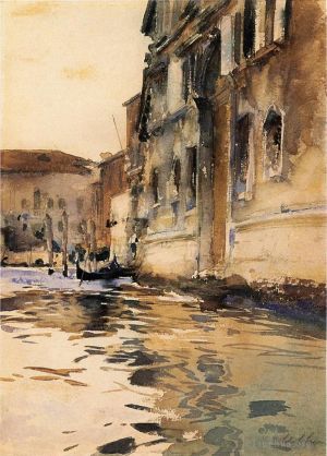 John Singer Sargent Werk - Venezianischer Kanal-Palazzo-Ecke