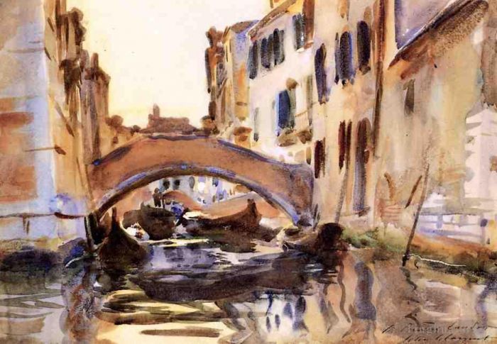 John Singer Sargent Andere Malerei - Venezianischer Kanal