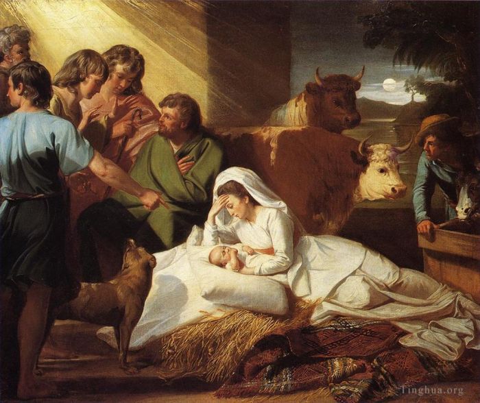 John Singleton Copley Ölgemälde - Die Geburt Christi