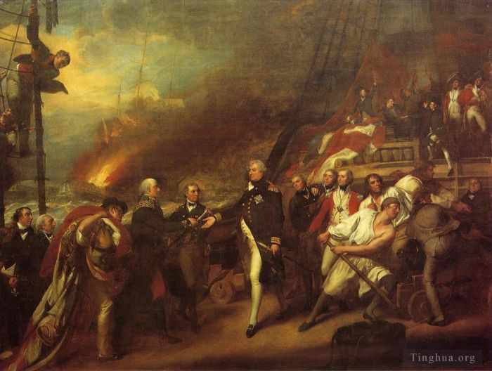 John Singleton Copley Ölgemälde - Der Sieg von Lord Duncan, auch bekannt als Kapitulation des niederländischen Admirals De Winter