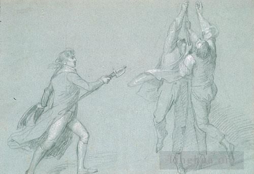 John Singleton Copley Andere Malerei - Studie zur Kapitulation des niederländischen Admirals 1798