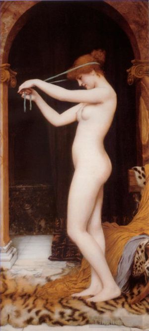 John William Godward Werk - Venus bindet ihr Haar