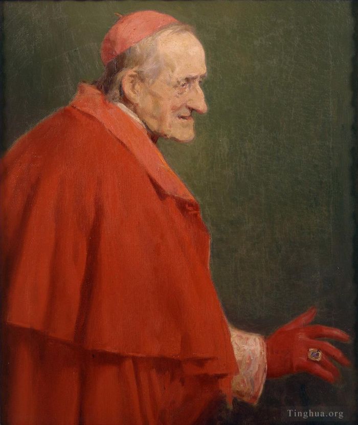 Jose Benlliure y Gil Ölgemälde - Cardenal Romano