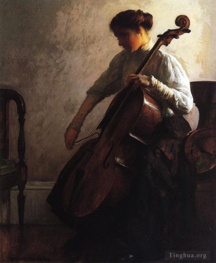 Joseph Rodefer DeCamp Ölgemälde - Der Cellist