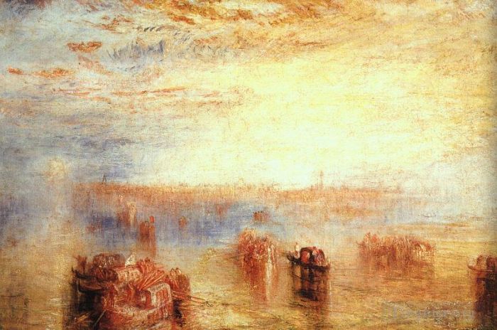 Joseph Mallord William Turner Ölgemälde - Annäherung an Venedig 1843