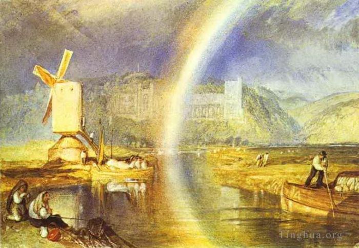 Joseph Mallord William Turner Ölgemälde - Arundel Castle mit Rainbow Turner