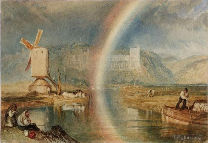 Joseph Mallord William Turner Ölgemälde - Arundel Castle mit Regenbogendetail Turner
