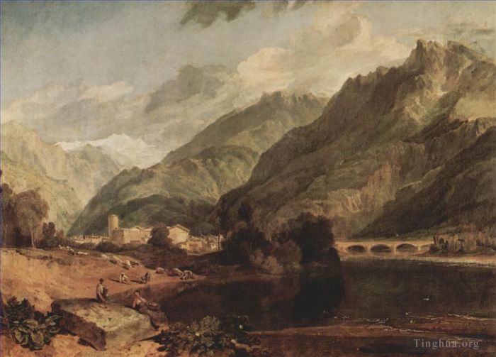 Joseph Mallord William Turner Ölgemälde - Bonneville Savoy mit Mont Blanc Turner
