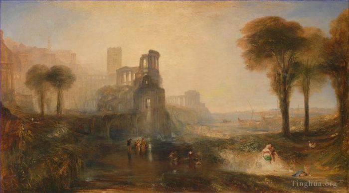 Joseph Mallord William Turner Ölgemälde - Caligula-Palast und Bridge Turner