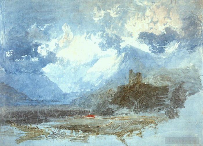 Joseph Mallord William Turner Ölgemälde - Schloss Dolbadern 1799