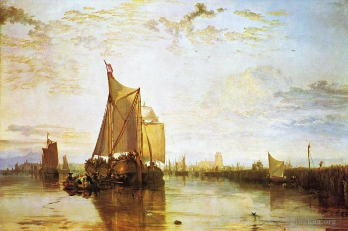 Joseph Mallord William Turner Ölgemälde - Dort das Dort Packet Boat von Rotterdam Bacalmed