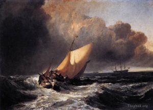 Joseph Mallord William Turner Werk - Niederländische Boote in einem Gale Turner