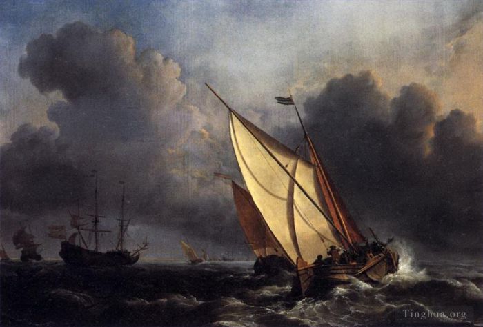 Joseph Mallord William Turner Ölgemälde - Niederländische Fischerboote in einem Storm Turner