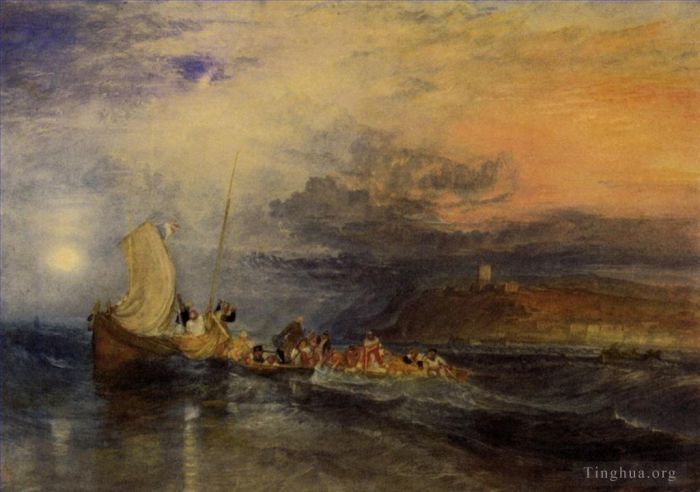 Joseph Mallord William Turner Ölgemälde - Folkestone aus dem Meer