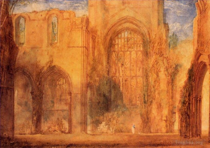 Joseph Mallord William Turner Ölgemälde - Innenraum der Fountains Abbey Yorkshire