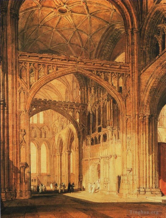 Joseph Mallord William Turner Ölgemälde - Innenraum der Kathedrale von Salisbury