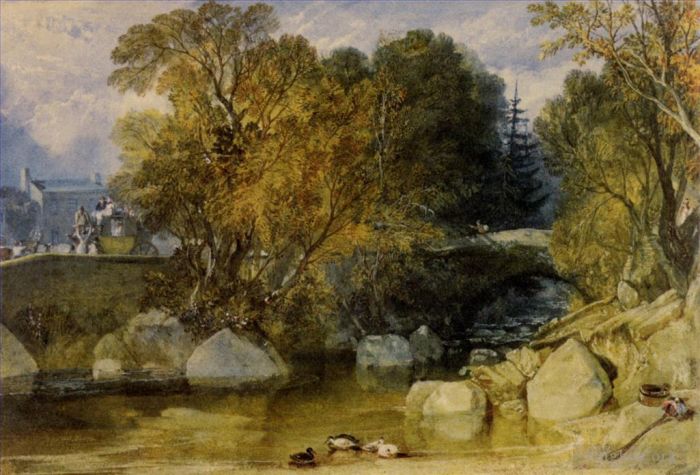 Joseph Mallord William Turner Ölgemälde - Ivy Bridge Devonshire