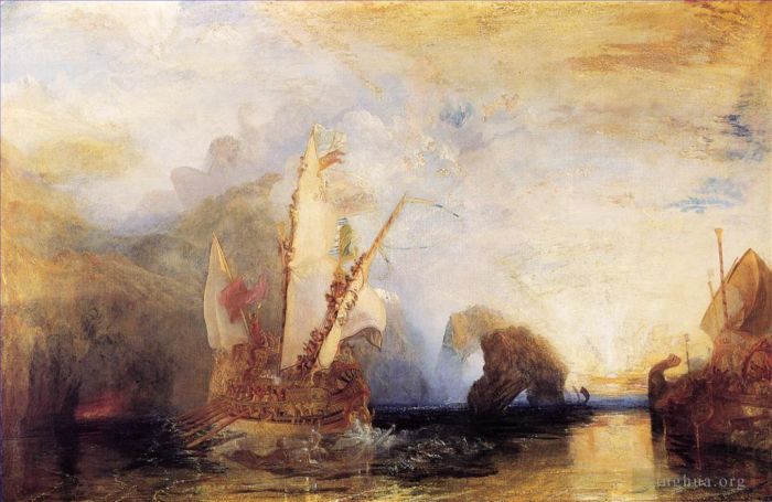 Joseph Mallord William Turner Ölgemälde - Odysseus verspottet Polyphem