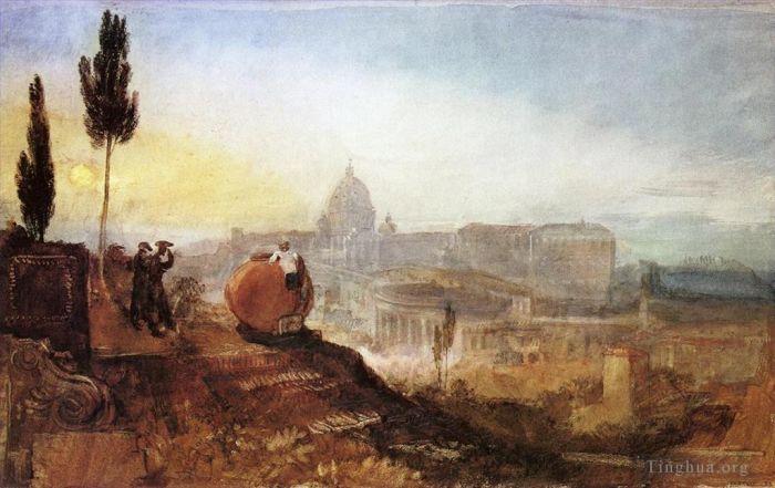 Joseph Mallord William Turner Ölgemälde - Rom St. Peters aus der Villa Barberini