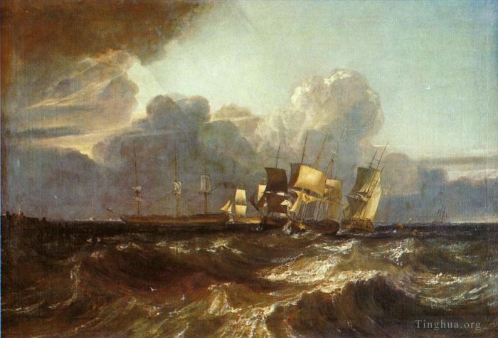 Joseph Mallord William Turner Ölgemälde - Schiffe, die sich auf den Weg nach Anchorage machen, auch bekannt als The Egremont Sea Piece