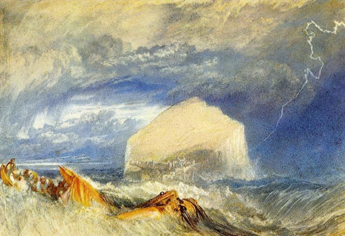 Joseph Mallord William Turner Ölgemälde - Der Bass Rock für The Provincial Antiquities of Scotland Turner