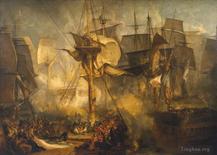 Joseph Mallord William Turner Ölgemälde - Die Schlacht von Trafalgar aus der Sicht der Mizen-Steuerbordwanten der Victory Turner