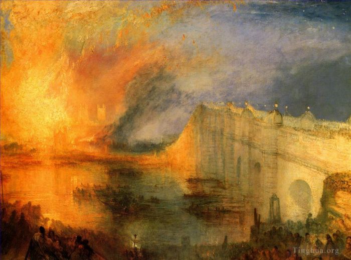 Joseph Mallord William Turner Ölgemälde - Der Brand des Hauses der Lords und Commons